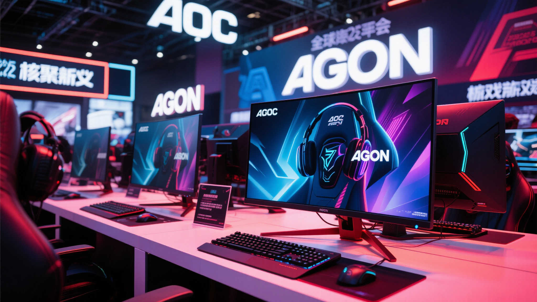 AOC与AGON携手亮相2025核聚变游戏盛会，颠覆性显示科技引领电竞未来
